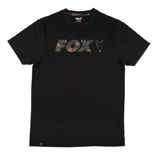 Fox Black/Camo Chest Print T-Shirt