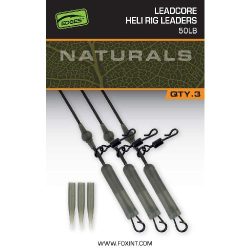 Fox Edges Naturals Leadcore Helo Rig Leaders 50lb