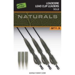 Fox Edges Naturals Leadcore Power Grip Lead Clip Leaders 50Lb CLIP