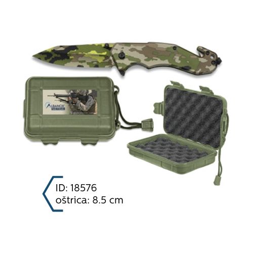 Martinez Albainox Preklopni Nož Maskirni sa Kutijom Oštrica 8.5cm