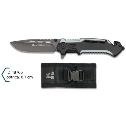 K25 Taktički Nož Sivo/Crni Oštrica 8.7cm