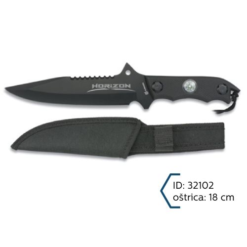 Martinez Albainox Nož Crni Horizon+Kompas Oštrica 18cm