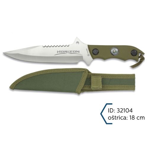 Martinez Albainox Nož Zeleni Horizon+Kompas Oštrica 18cm
