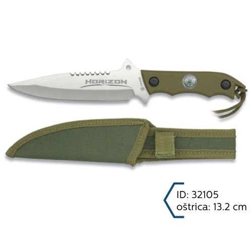 Martinez Albainox Nož Zeleni Horizon+Kompas Oštrica 13.2cm
