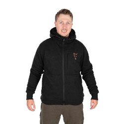 Fox Collection Sherpa Jacket Black & Orange