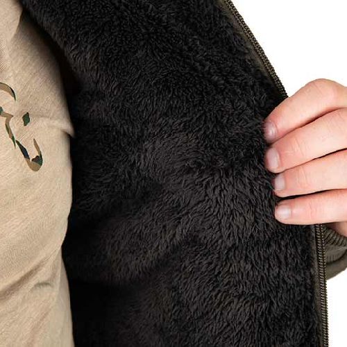 Fox Collection Sherpa Jacket Green & Black - Slika 3