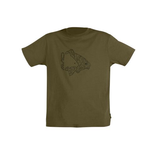Avid Carp Icon T-Shirt Khaki