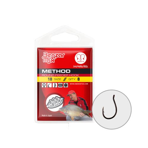Benzar Mix Round Feeder Hook, Black Nickel