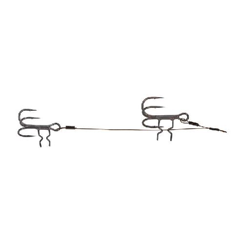 Fox Rage Strike Point Double Stinger: 10cm and 5cm  / 4 and 6 hooks / 12kg/26lb wire x 2