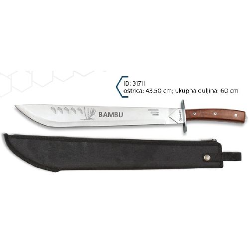 Martinez Albainox Mačeta Drvena Drška Banbu, Oštrica 43.5cm, Ukupna Duljina 60cm
