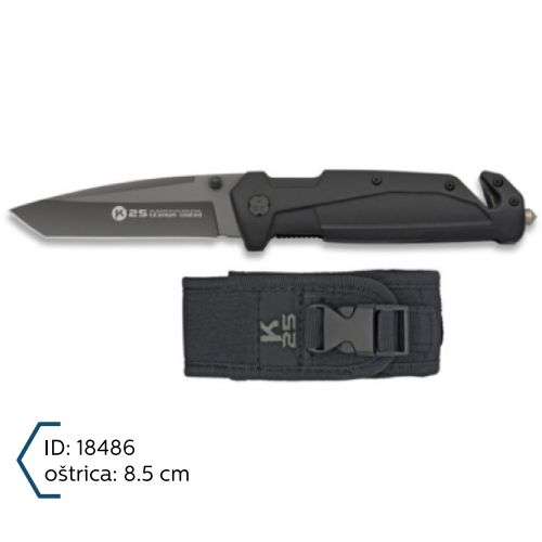 K25 Nož Sklopivi Crni, Oštrica 8.5cm